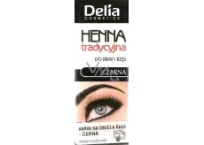 Delia Cosmetics Henna barva na obočí a řasy Černá 2 g