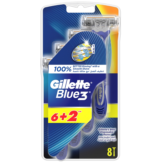 Gillette Blue 3 holítka 3břité pro muže 8 kusů