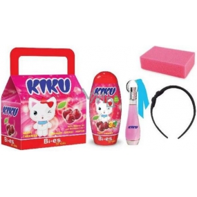 Kiku Happy Cherries parfém 15 ml + sprchový gel 250 ml + houba + čelenka dětská kazeta