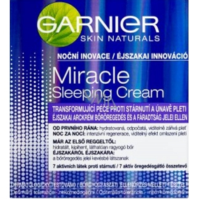 Garnier Skin Naturals Miracle Sleeping Cream noční krém transformující péče proti stárnutí a únavě pleti 50 ml