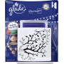 Glade by Brise Velvet Tea Party elektrický osvěžovač vzduchu 8 g + vonná svíčka ve skle doba hoření až 30 hodin 120 g, dárková sada