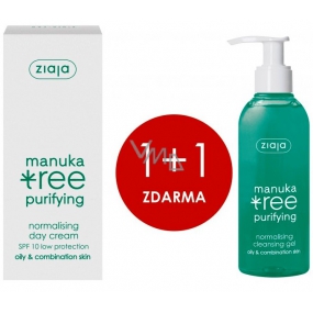Ziaja Manuka Tree Purifying normalizační denní krém 50 ml + Manuka Tree Purifying normalizační mycí gel 200 ml, duopack