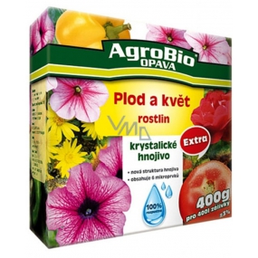 AgroBio Extra Plod a květ krystalické hnojivo 400 g