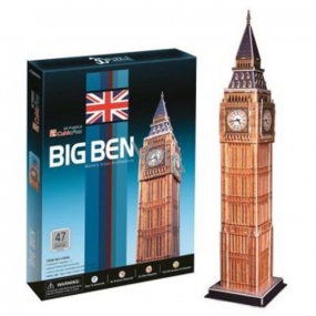 CubicFun Puzzle 3D Big Ben 47 dílků 12 x 51,5 x 12 cm