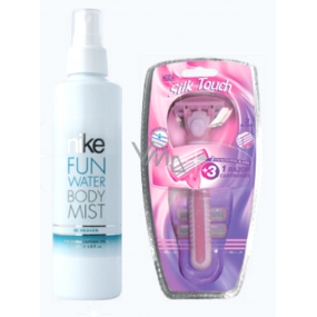 Nike Fun Water Body Mist In Heaven parfémovaný tělový sprej pro ženy 200 ml + holicí strojek pro ženy, dárková sada