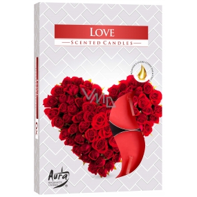 Bispol Aura Love - Láska vonné čajové svíčky 6 kusů