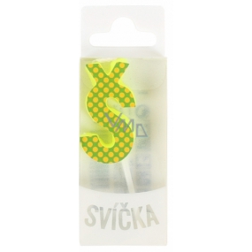 Albi Dortová svíčka single - Písmeno Š, 2,5 cm