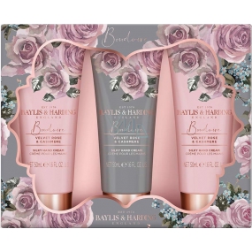 Baylis & Harding Sametová růže a Kašmír krém na ruce 3 x 50 ml, kosmetická sada