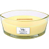 WoodWick Lemongrass & Lily - Citrónová tráva a lilie vonná svíčka s dřevěným širokým knotem a víčkem loď 453 g