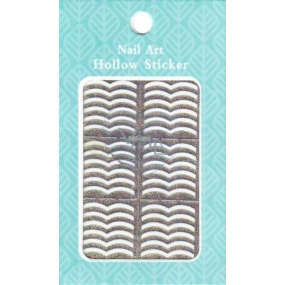 Nail Accessory Hollow Sticker šablonky na nehty multibarevné dvě vlnky 1 aršík 129
