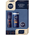 Nivea Men Gameday Sport sprchový gel pro muže 250 ml + antiperspirant sprej pro muže 150 ml + Creme krém 30 ml, kosmetická sada