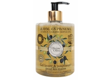 Jeanne en Provence Divine Olive mycí gel na ruce dávkovač 500 ml