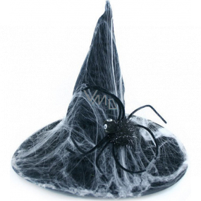 Rappa Halloween Klobouk Čarodějnice s pavučinou pro dospělé 38 cm