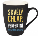 Albi Sametový hrnek Skvělý chlap černý 300 ml