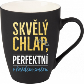 Albi Sametový hrnek Skvělý chlap černý 300 ml