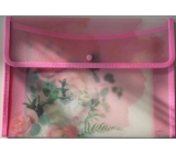 Albi Pouzdro na dokumenty Růžové květiny A4 - 330 x 236 mm