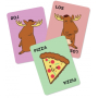 Albi Taco, kočka, koza, sýr, pizza na odvrácené straně postřehová karetní hra doporučený věk 8+