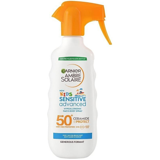 Garnier Ambre Solaire Kids Sensitive Advanced SPF50+ opalovací sprej pro děti 270 ml