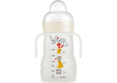 Mam Trainer láhev pro snadný přechod od kojení nebo lahve k hrnku 4+ měsíců Bílá 220 ml