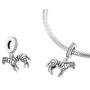 Charm Sterlingové stříbro 925 Zebra kůň v pyžamu, přívěsek na náramek zvíře