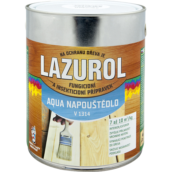 Lazurol Aqua napouštědlo V1314 prevence proti houbám a hmyzu bezbarvý, 2,5 kg