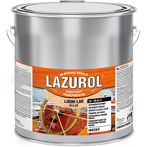 Lazurol S1119 lodní lak odolný lak na dřevo bezbarvý, mat 2,5 l