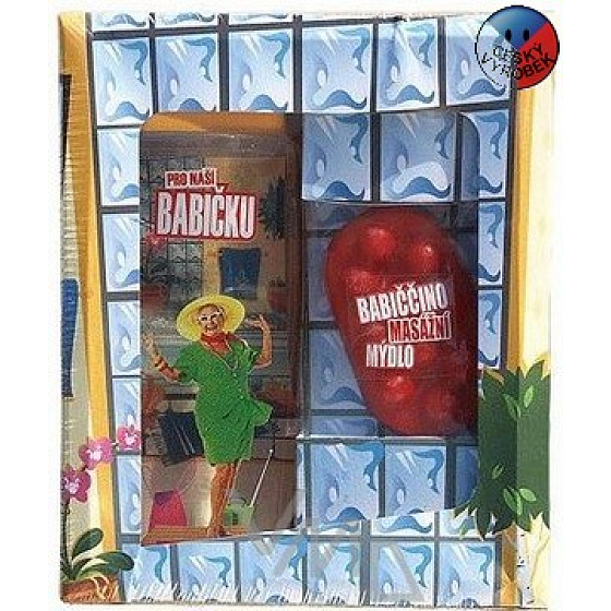 Bohemia Gifts Pro babičku sprchový gel 300 ml s ručně vyráběným mýdlem 300 ml kosmetická sada