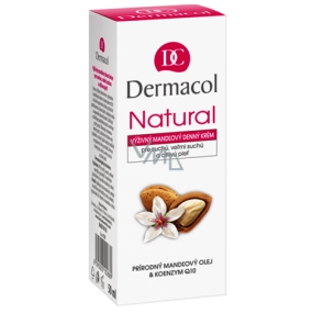 Dermacol Natural Výživný mandlový denní krém v tubě 50 ml suchá a citlivá pleť