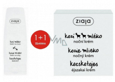 Ziaja Kozí mléko regenerační noční krém 50 ml + kozí mléko krém na ruce a nehty 80 ml suchá pokožka, duopack