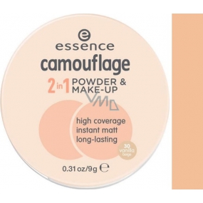 Essence Camouflage 2v1 pudr a make-up 30 Vanilla Beige 9 g