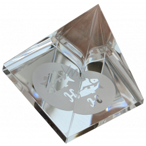 Křišťálové sklo Pyramida čirá, Ryby znamení zvěrokruhu