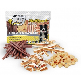 Calibra Joy Ryba a Kuře mix pamlsků doplňkové krmivo pro psy multipack 4 x 70 g