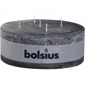 Bolsius Rustic Antracit designová svíčka 5 knotů 185 x 70 mm