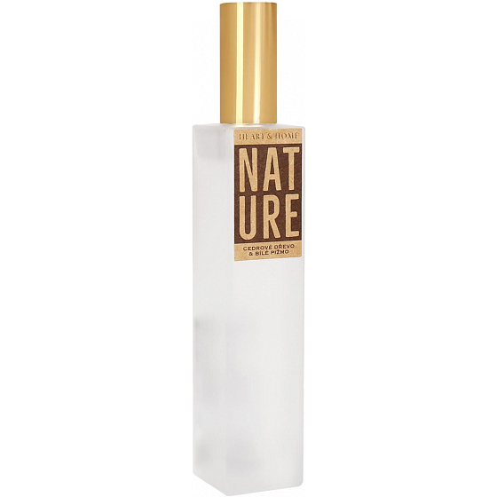 Heart & Home Nature Cedrové dřevo a bílé pižmo osvěžovač vzduchu sprej 100 ml