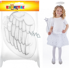 Rappa Halloween Andělská křídla se svatozáří pro děti