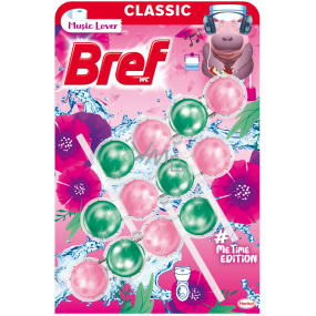 Bref Me Time Edition Music Lover WC blok pro hygienickou čistotu a svěžest Vaší toalety 3 x 50 g