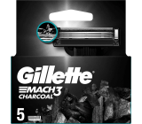 Gillette Mach3 Charcoal náhradní hlavice 5 kusů, pro muže