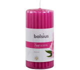 Bolsius Aromatic True Scents Peony - Pivoňka vonná svíčka válec rýhovaný 60 x 12 mm