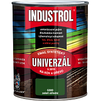Industrol S2013 univerzál lesk vrchní barva na kov a dřevo, 5300 zeleň střední, 750 ml