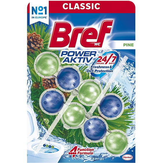 Bref WC blok Power Aktiv Pine, 2× 50 g