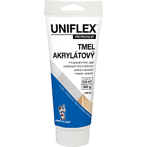 Uniflex akrylátový tmel na sádrokarton, zdivo a dřevo, tuba, 300 g