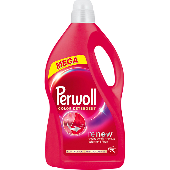 Perwoll prací gel Mega Renew Color 75 praní, 3750 ml