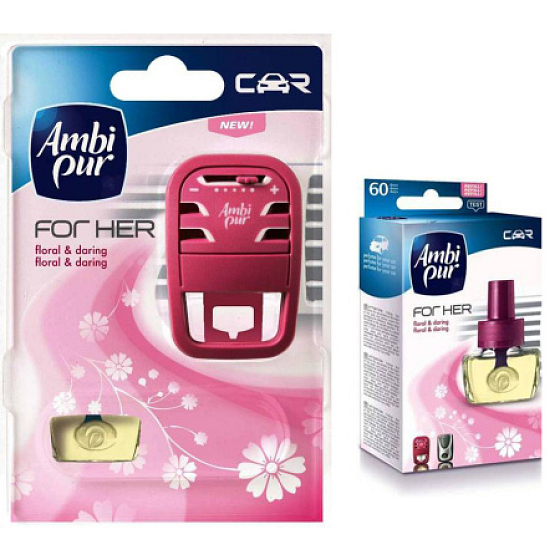 Ambi Pur Car for Her Flowers a elegance kompletní strojek pro váš vůz 7 ml