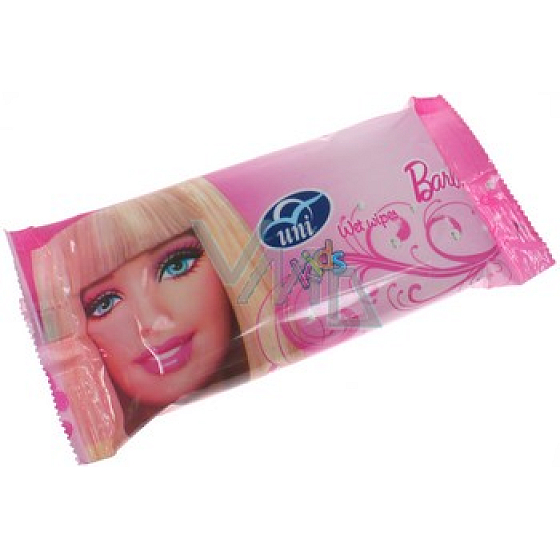 Uni Kids Mattel Barbie vlhčené kapesní ubrousky 15 kusů