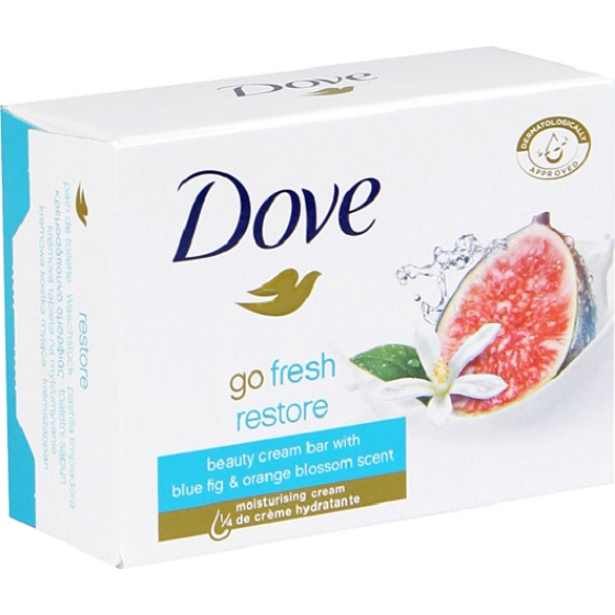 Dove Go Fresh Restore Modrý fík a pomerančový květ toaletní mýdlo 100 g