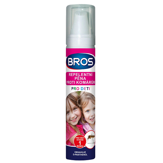 Bros Repelentní pěna proti komárům pro děti starší 1 roku 90 ml