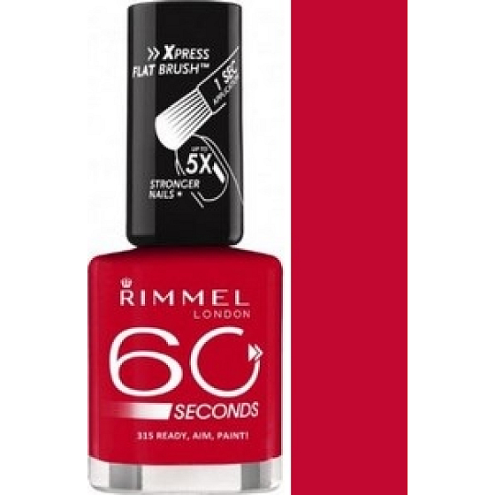 Rimmel London 60 Seconds lak na nehty 315 Ready, Aim, Paint! 8 ml