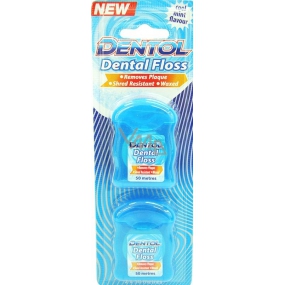 Dentol Dental Floss Cool Mint dentální voskovaná nit 2 x 50 metrů