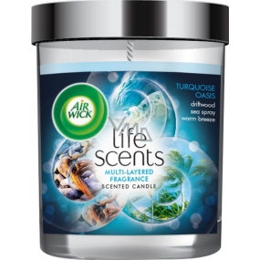 Air Wick Life Scents Tyrkysová laguna vonná svíčka 141 g