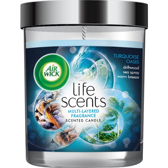 Air Wick Life Scents Tyrkysová laguna vonná svíčka 141 g